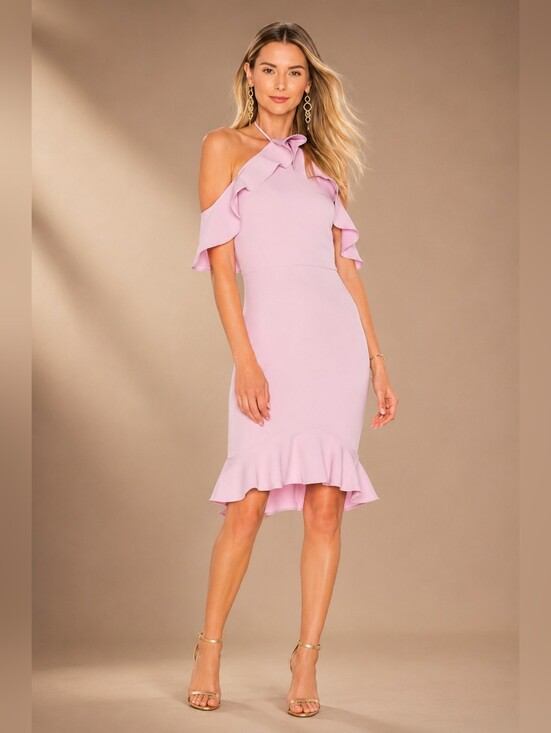 REVOLVE Dresses & Skirts - REVOLVE x By The Way Ruffle Halter Lavender Dress